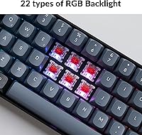 Vista 3 de Keychron K12 Pro Teclado mecánico inalámbrico/con cable personalizado QMK/VIA Macro programable con interruptor rojo K Pro intercambiable