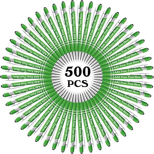 Miniatura 74 de Bolígrafos personalizados a granel grabados personalizados con punta de lápiz capacitivo, bolígrafos personalizados de tinta negra, regalos