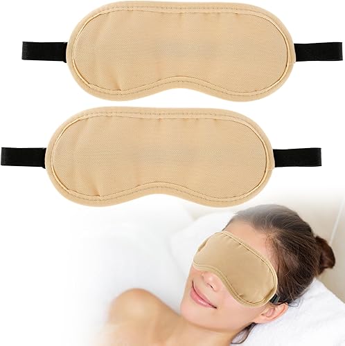 Paquete de 2 unidades de aceite de ricino para ojos, envoltura reutilizable de franela de bambú natural de aceite de ricino con correa elástica