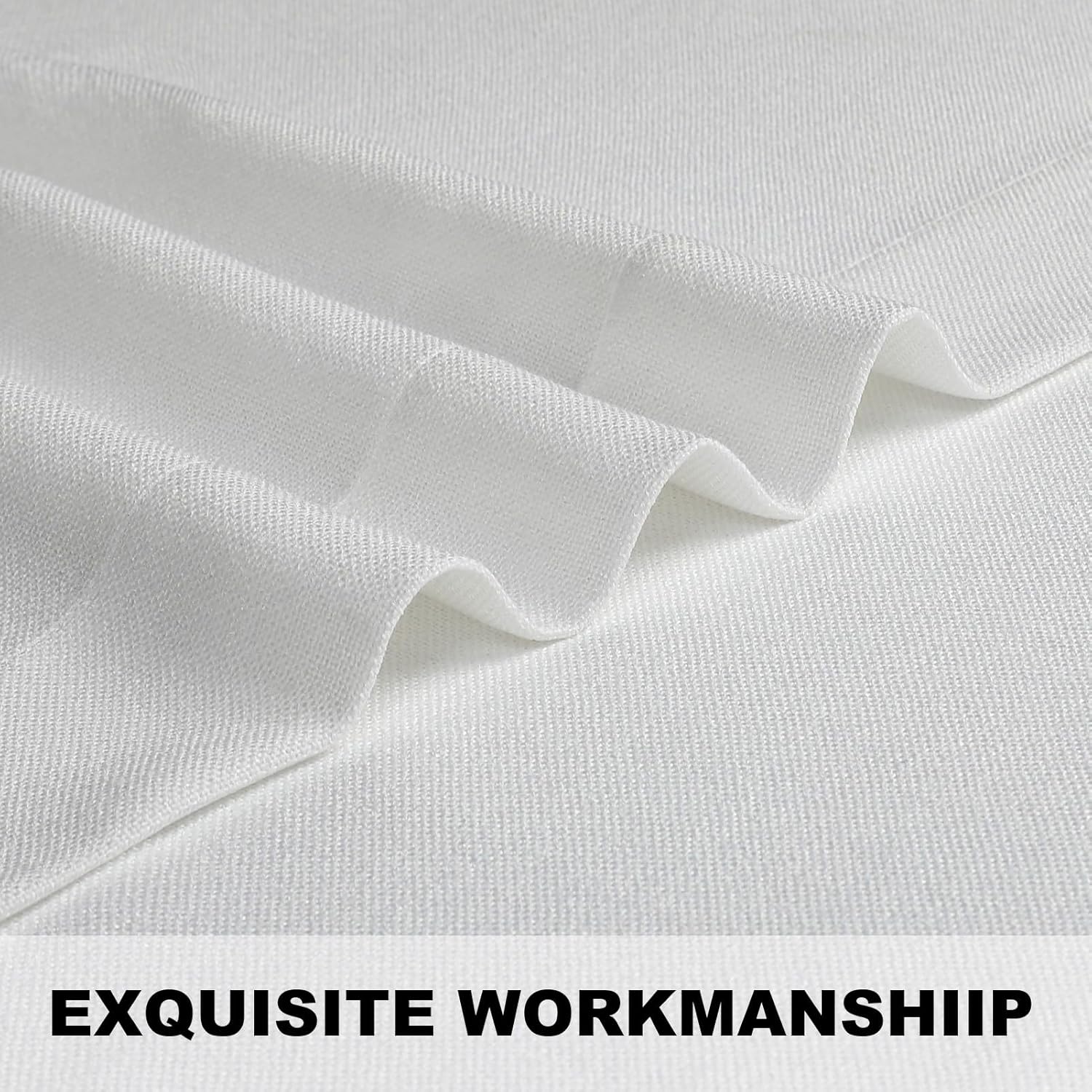 Flyfun Lightweight Linen Curtains 63 Inch Long 2 Panels - Semi Sheer, Light Filtering, Grommet, Linen Curtains for Living Room, 52W x 63L