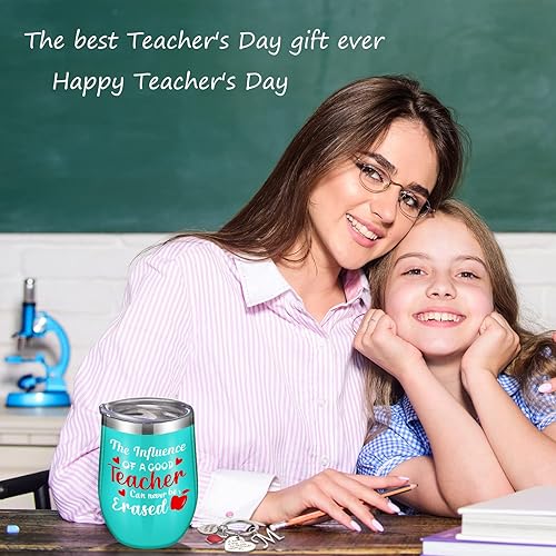 Miniatura 7 de Capoda 2 piezas de regalo para profesores de regreso a clases, regalo de agradecimiento para profesores de parte de un estudiante, vaso de vino de