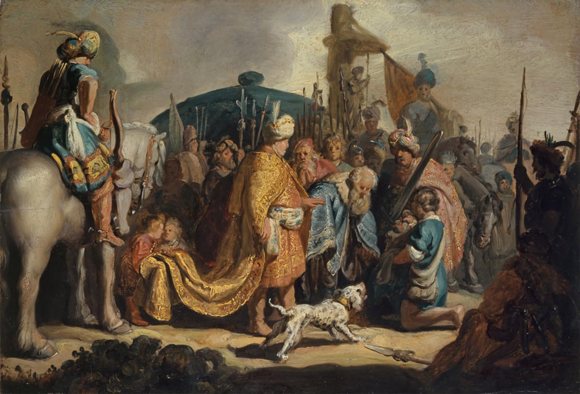 POSTERIIk Famous Modern Artwork Art Mural David with the head of goliath before saul by Rembrandt van Rijn Oil Paintings Pictures for Home Decor 60x90cm