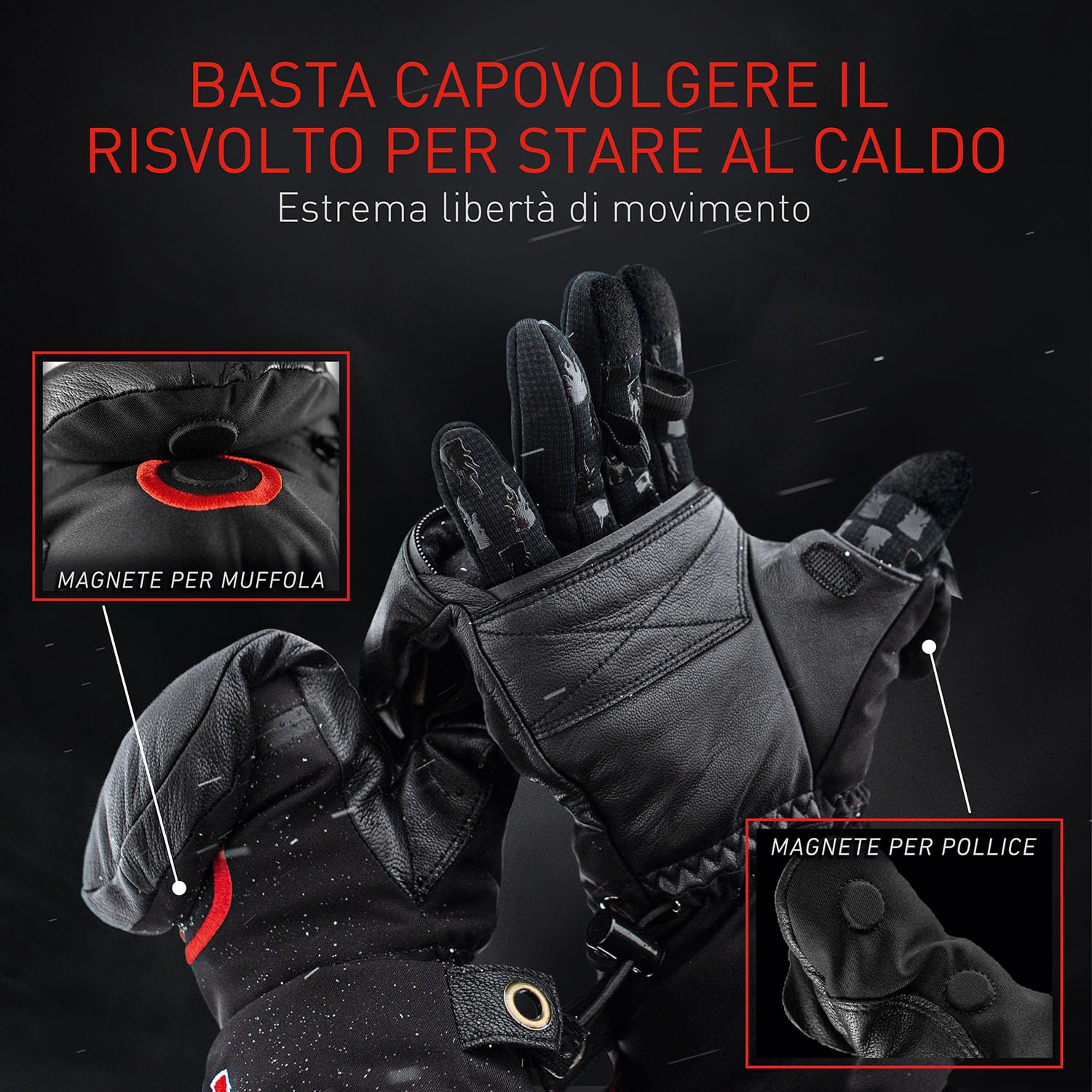 THE HEAT COMPANY - Heat 3 SMART PRO - L'innovazione dei guanti - Guanti da dito e muffola - Manipola la tua attrezzatura e rimanere al caldo - No.1 Guanti per la fotografia, Outdoor, Sci