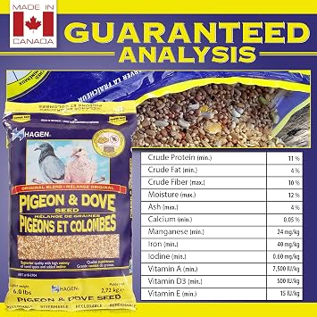 Hagen Pigeon & Dove Seed, Original Formula Bird Food, 6 lb Bag