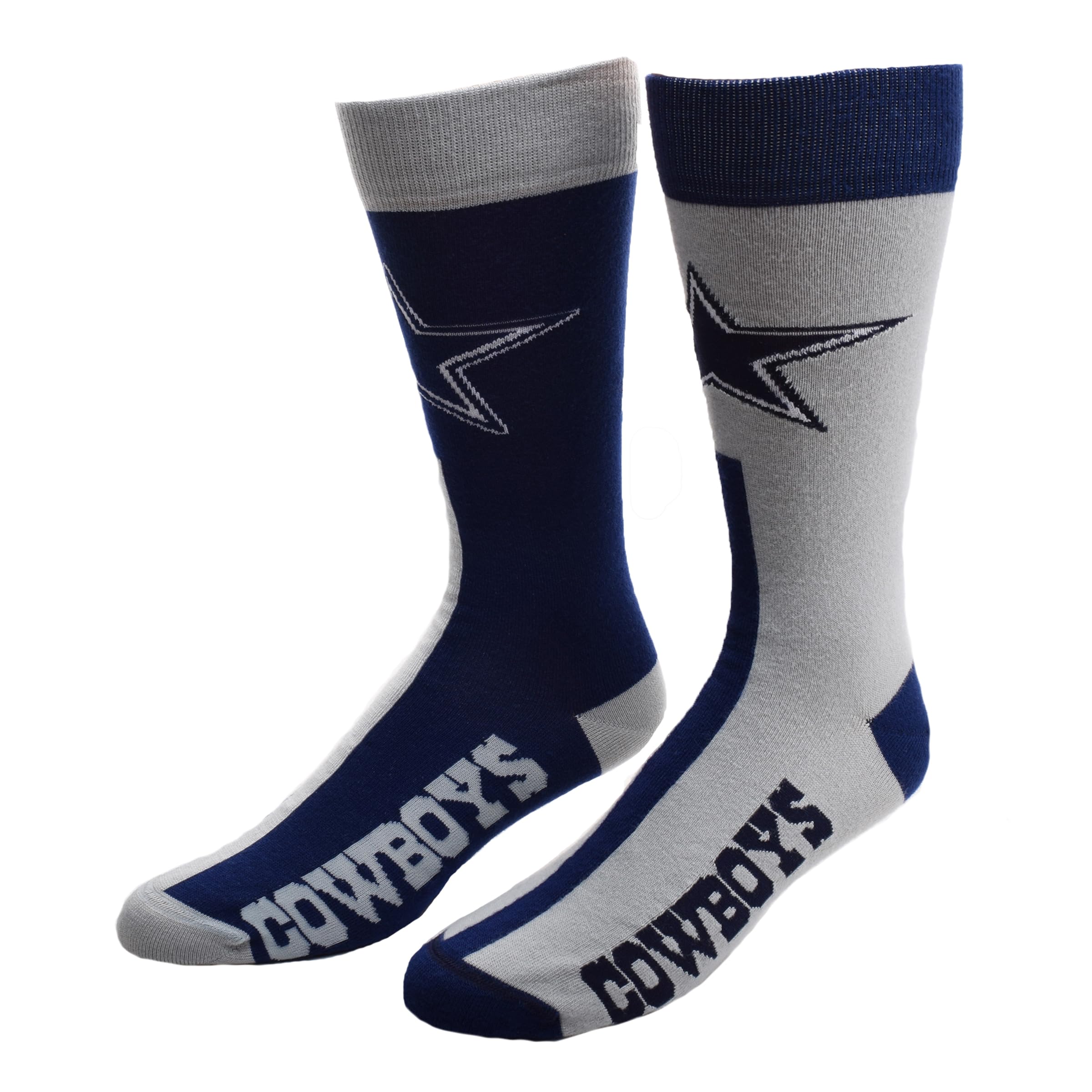 For Bare Feet Unisex Adult NFL Team Logo Mismatch Dress Socks