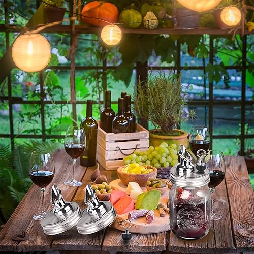 Miniatura 4 de Mason Jar Pour Spouts. flujo libre Mason Jar verter Spouts, tarro de albañil para boquilla tamaño de boca regular tapa de germinación dispensador de