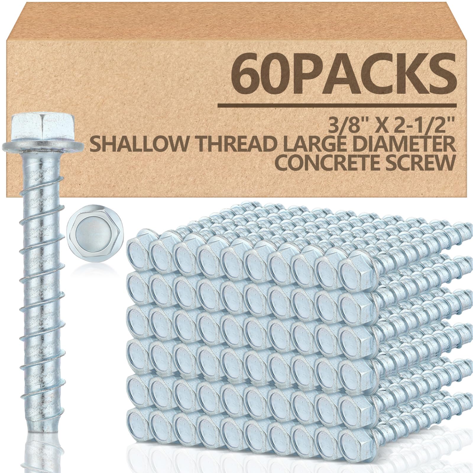 Concrete Anchors & Screws - 50 Pack -17 Concrete Anchors & Screws - 50 Pack -17