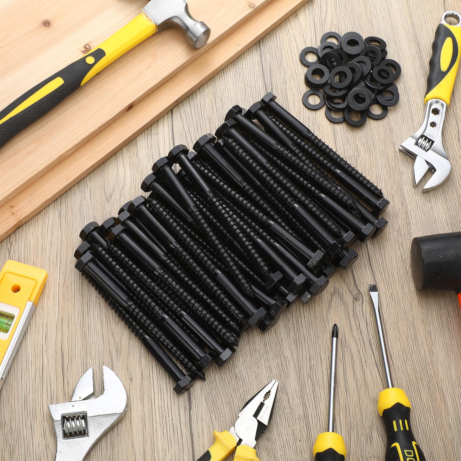Tandefio 50 Stück 1/2 Zoll x 15,27 cm (6 Zoll) Zugschrauben mit