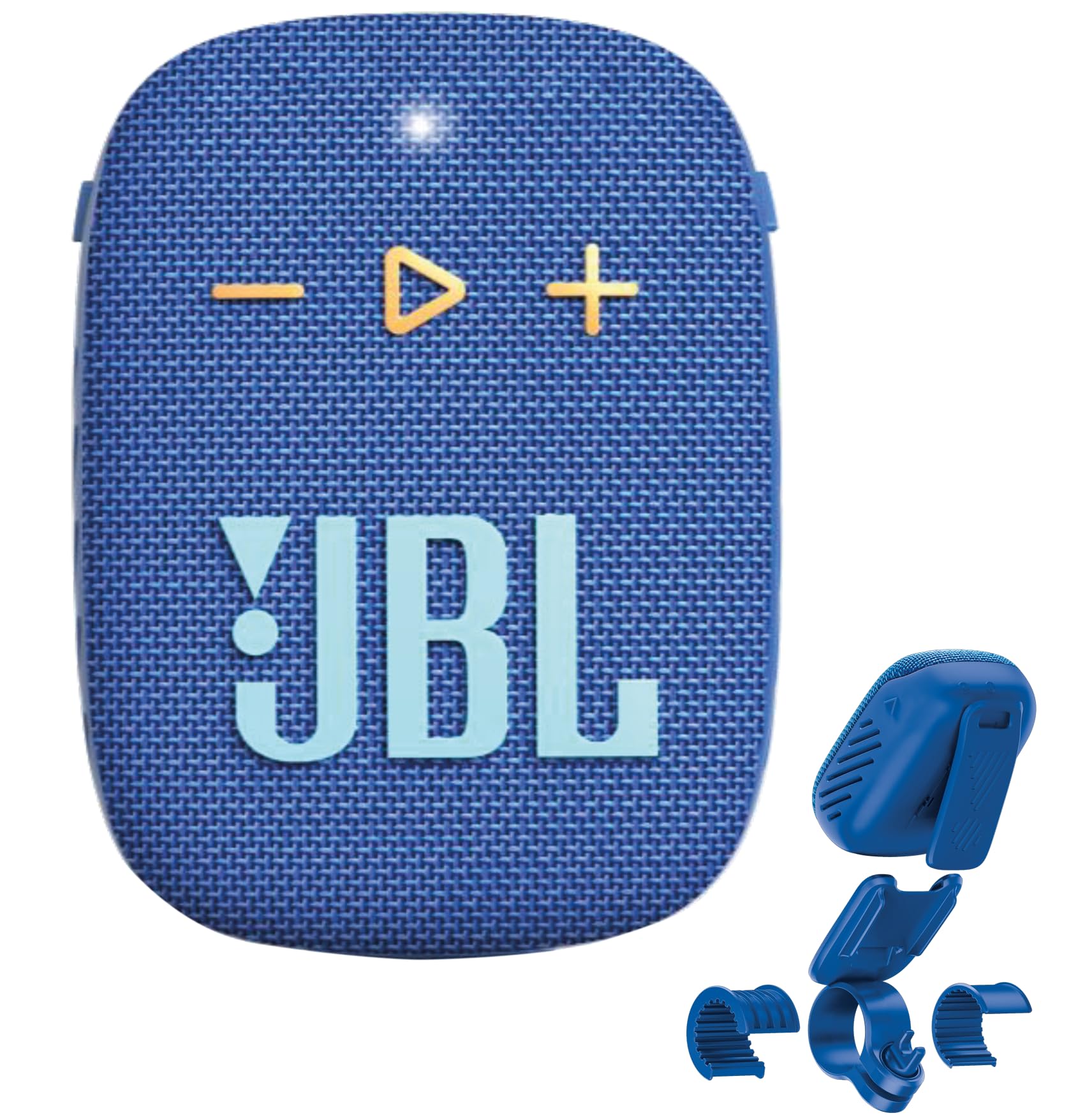 JBL Wind 3S Blue Altavoz Bluetooth portátil, 5 W RMS, 84 dB, 110 Hz–20 kHz, Controlador 1,75", IP67, baterÃa 1050 mAh, Bluetooth 5.0, USB-C, Soporte Manillar, Exterior