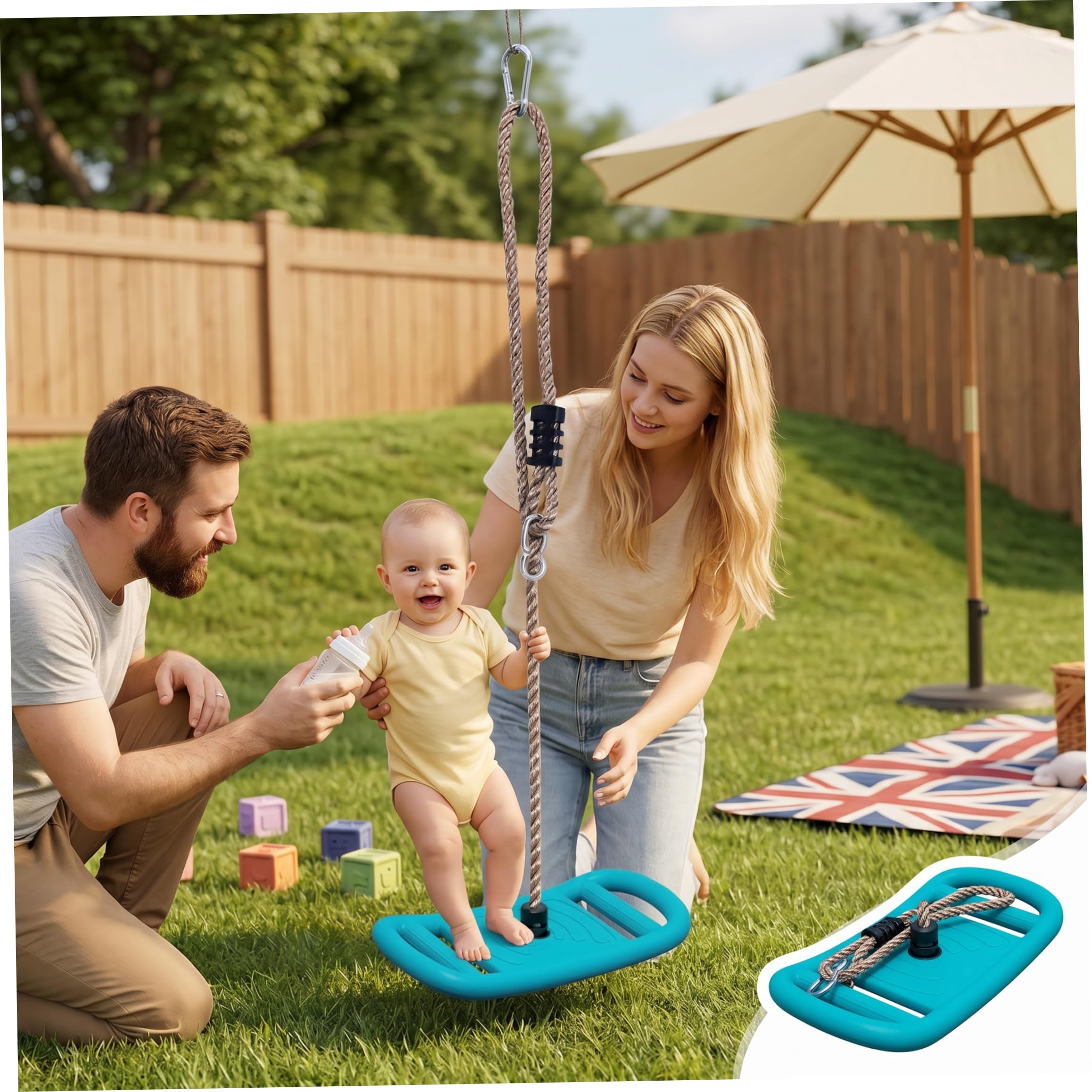 Columpio de árbol para niños Sentado/tirando/de pie Columpio para Juegos en Interiores y Exteriores Ejercicio Ajustable y Actividad Divertida para niños