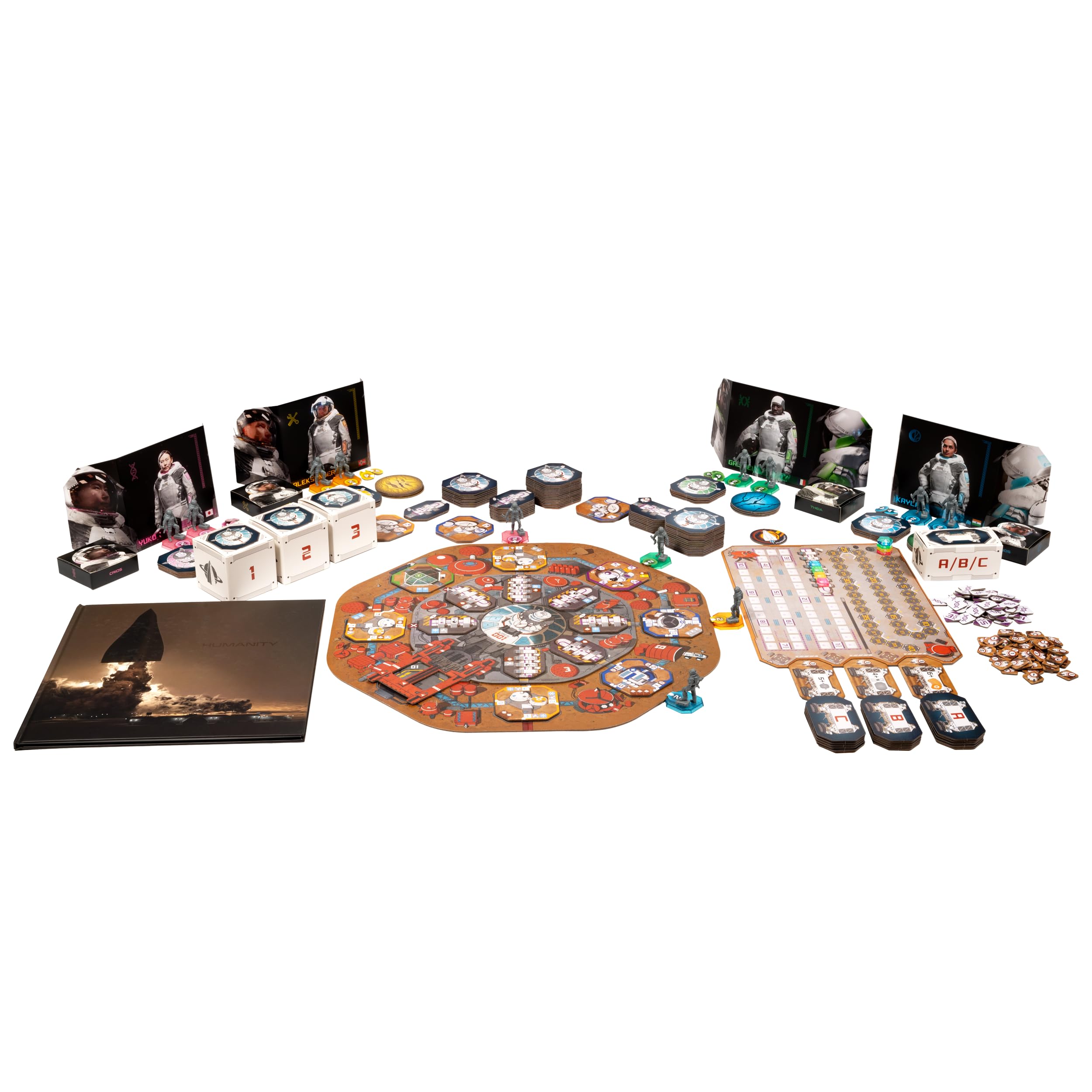 Humanity, Strategiespiel, Spannendes Modulbau- und Forschungsspiel, Entdecke den Saturnmond Titan und erfülle Missionen, Für 2-4 Spieler ab 14 Jahren