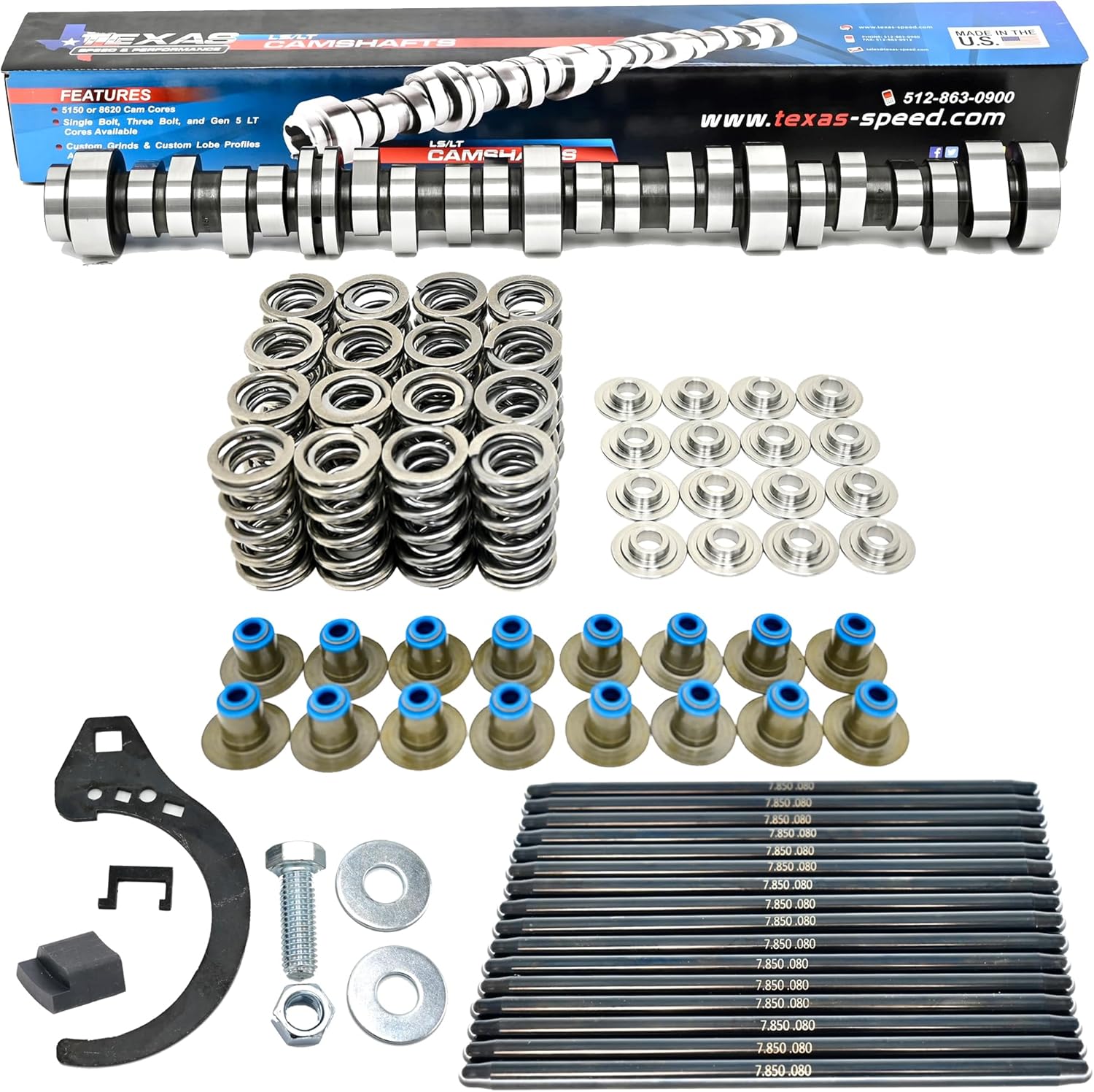 Texas Speed TSP BFD Chop Monster L83 Camshaft | Complete Performance Camshaft Kit for 2014-2018 Gen V 5.3L L83 Engines | Aggressive Idle & Power Gains