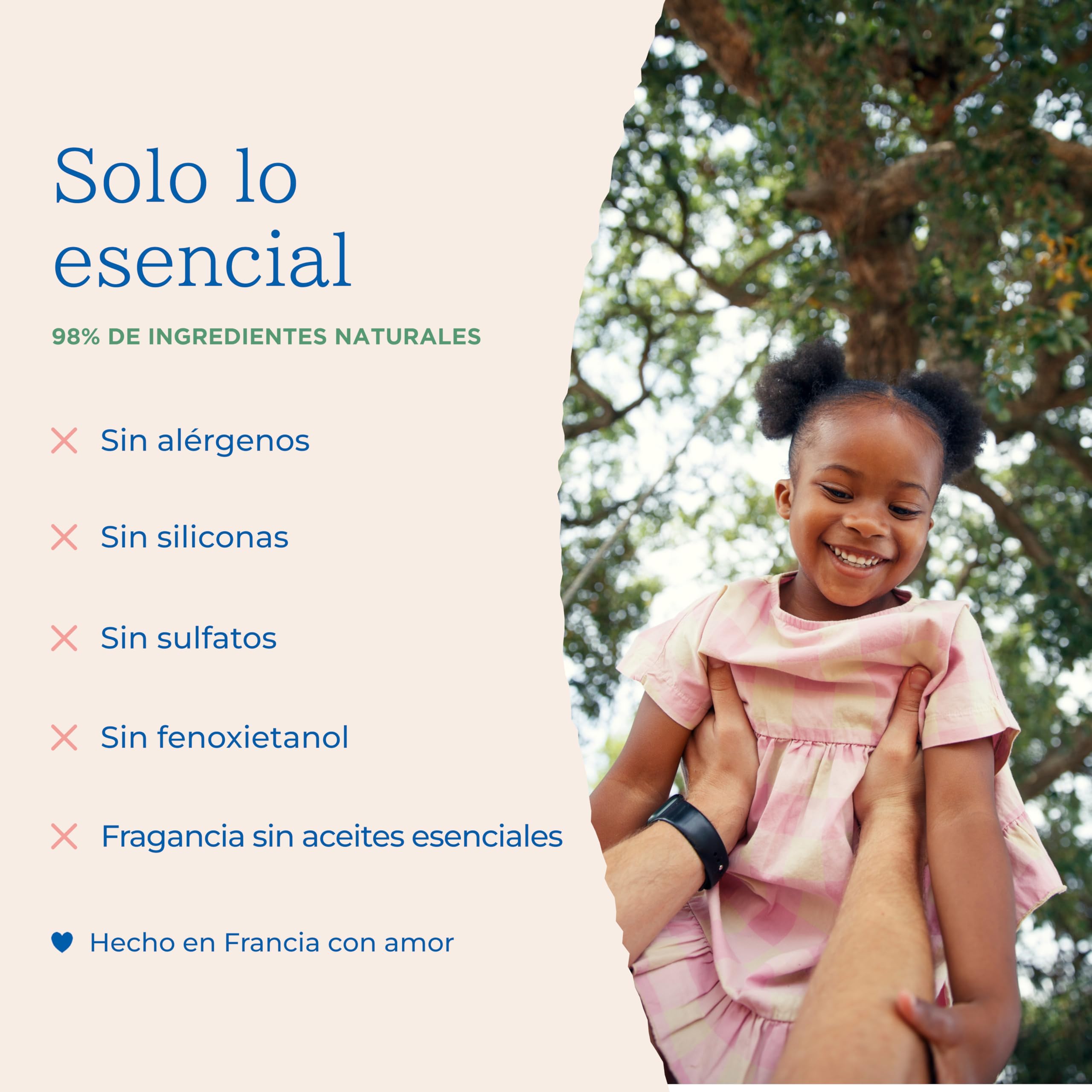 MINOIS PARIS – Spray Desenredante Niño Todo Tipo de Cabello Sin Aclarado – Largo, Grueso, Rizado - Hidrata y Fortalece - Desde los 3 Años - 98% Ingredientes Origen Natural – Made in France - 300ML