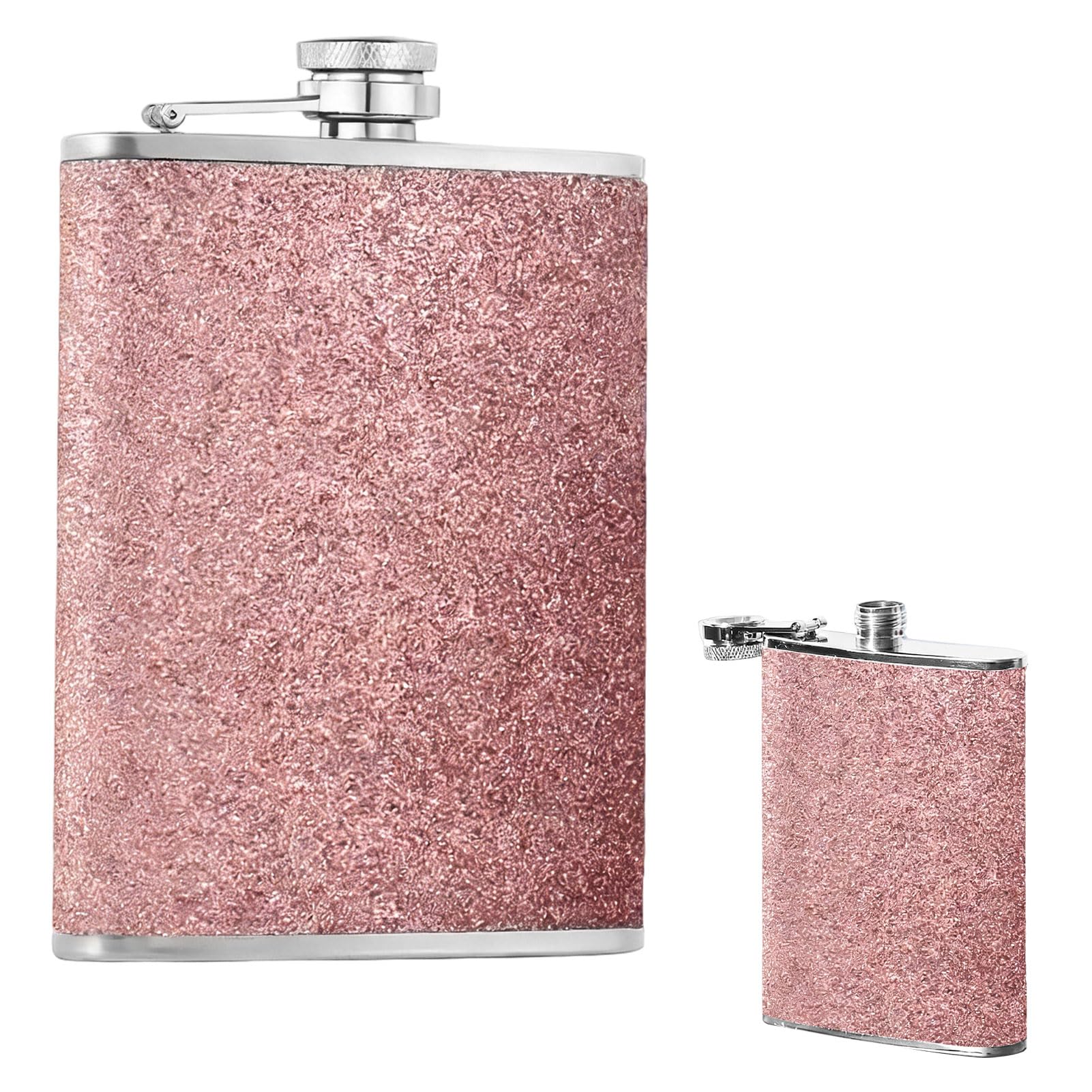 Hip Flasks for Women, 1 Pcs Shimmering Pink Ladies Hip Flask, Pink Hip Flasks Suitable for Hiking, Camping, Barbecues, Birthday Parties and Festive Occasions