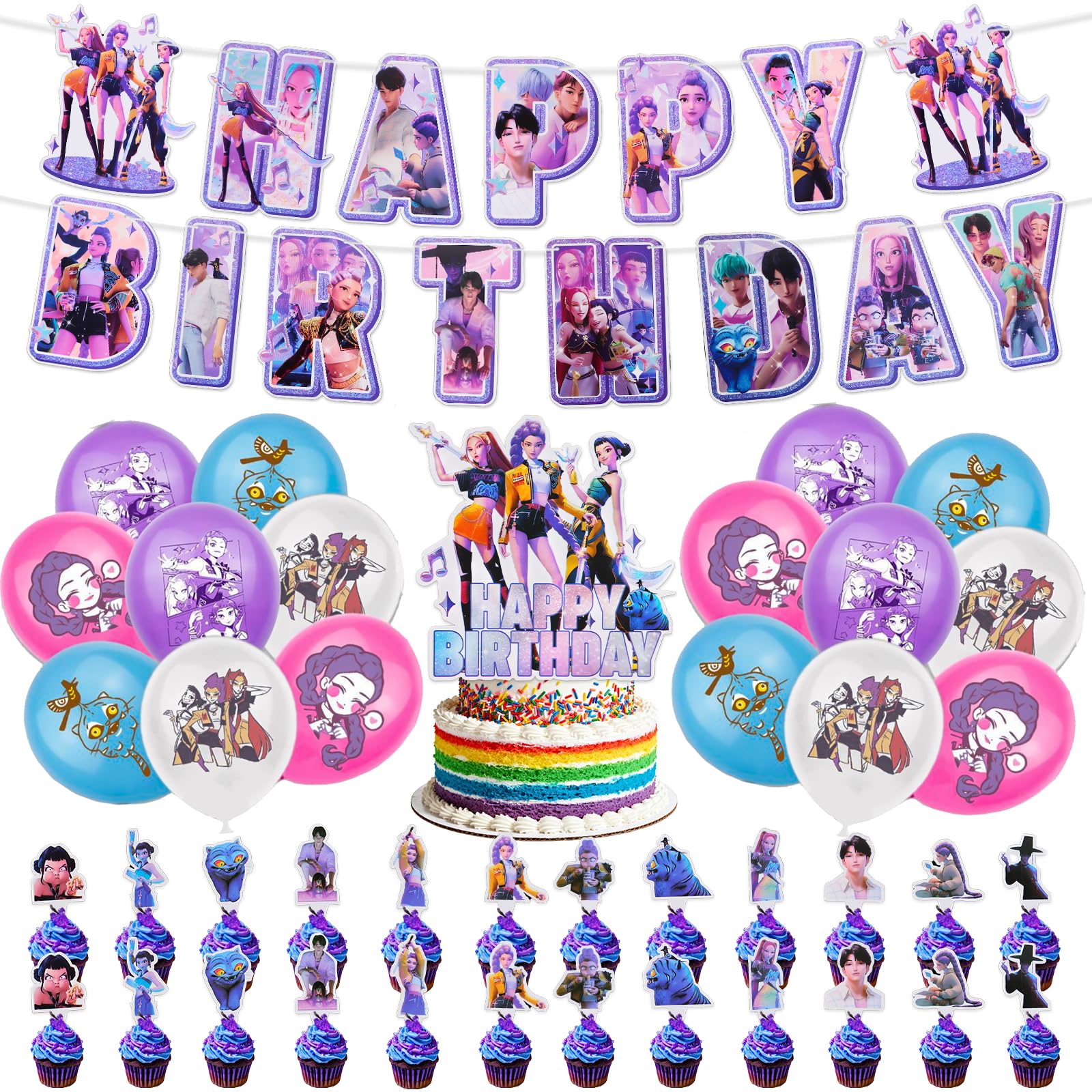 Geburtstagsdeko, Geburtstag Deko, Party Jamboree, Geburtstagsdeko Luftballon, Tortendeko, Geburtstags-Banner, Thema Party