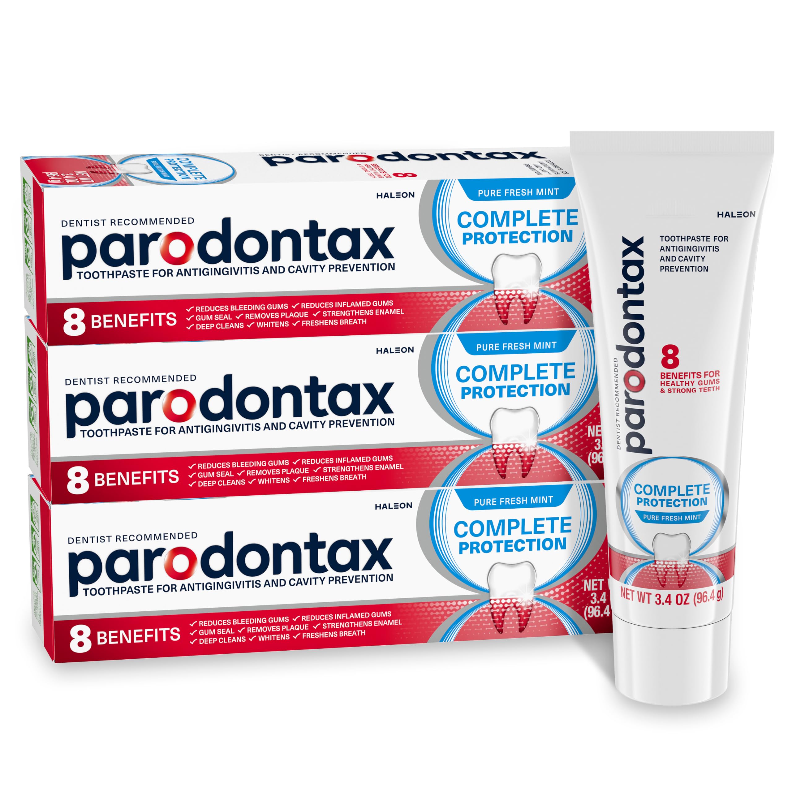 Photo 1 of Parodontax Complete Protection Toothpaste, Pure Fresh Mint (3.4 oz x 3)