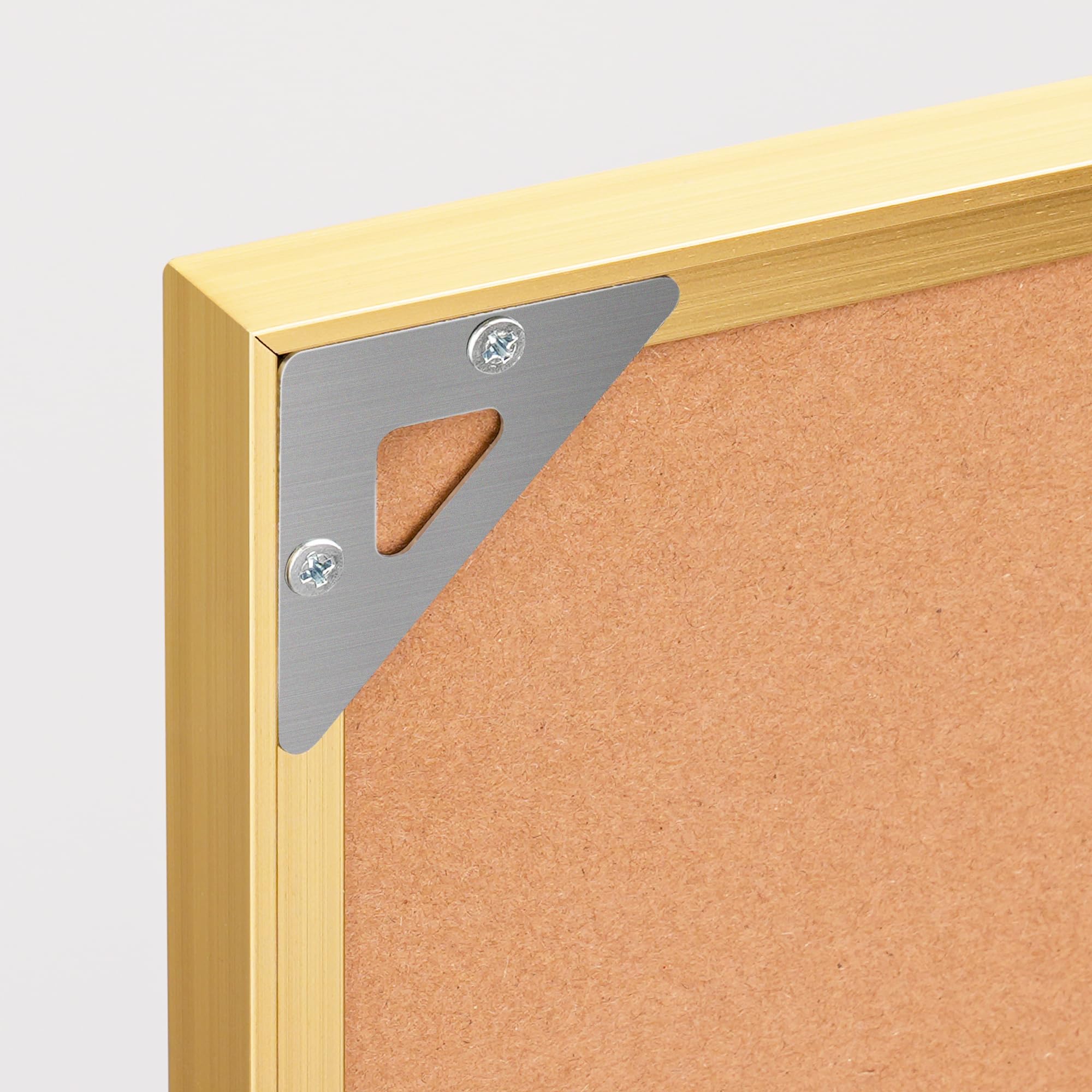 Lightomorrow Pinnwand, 76,2 x 50,8 cm, schwarze Pinnwand, goldener Aluminiumrahmen, Stoffkorktafel mit 10 Reißzwecken