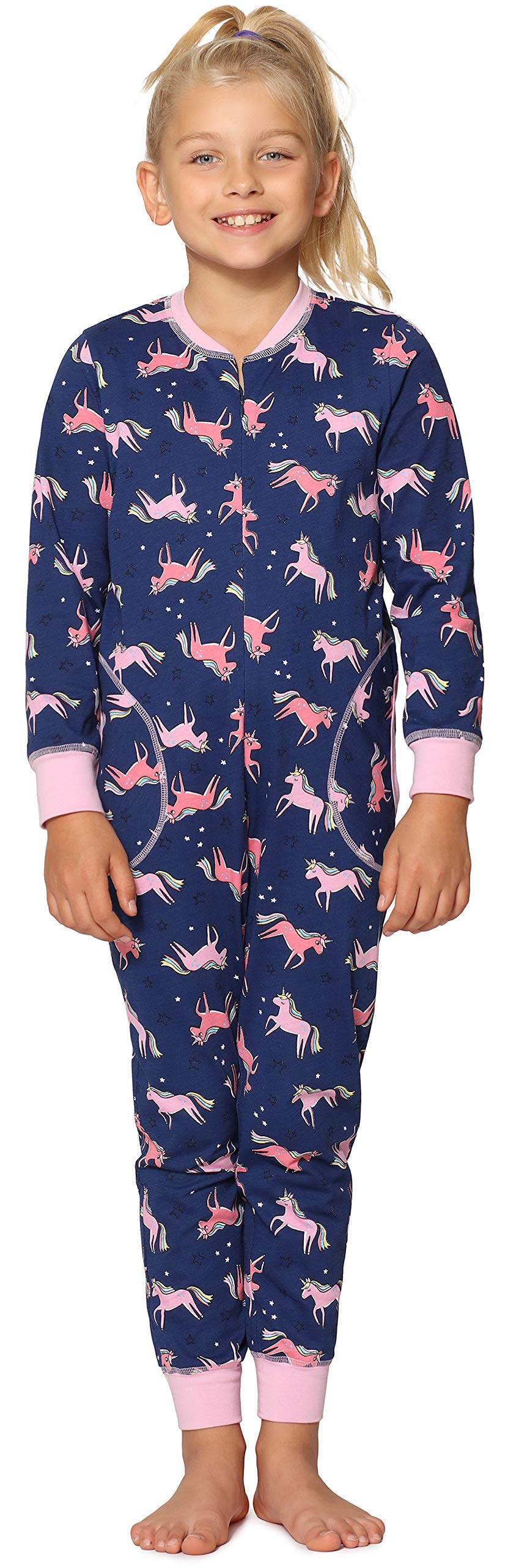 Merry Style Mädchen Schlafoverall Jumpsuit Mädchen Bequeme und warme Schlafanzug Kinder MS10-186