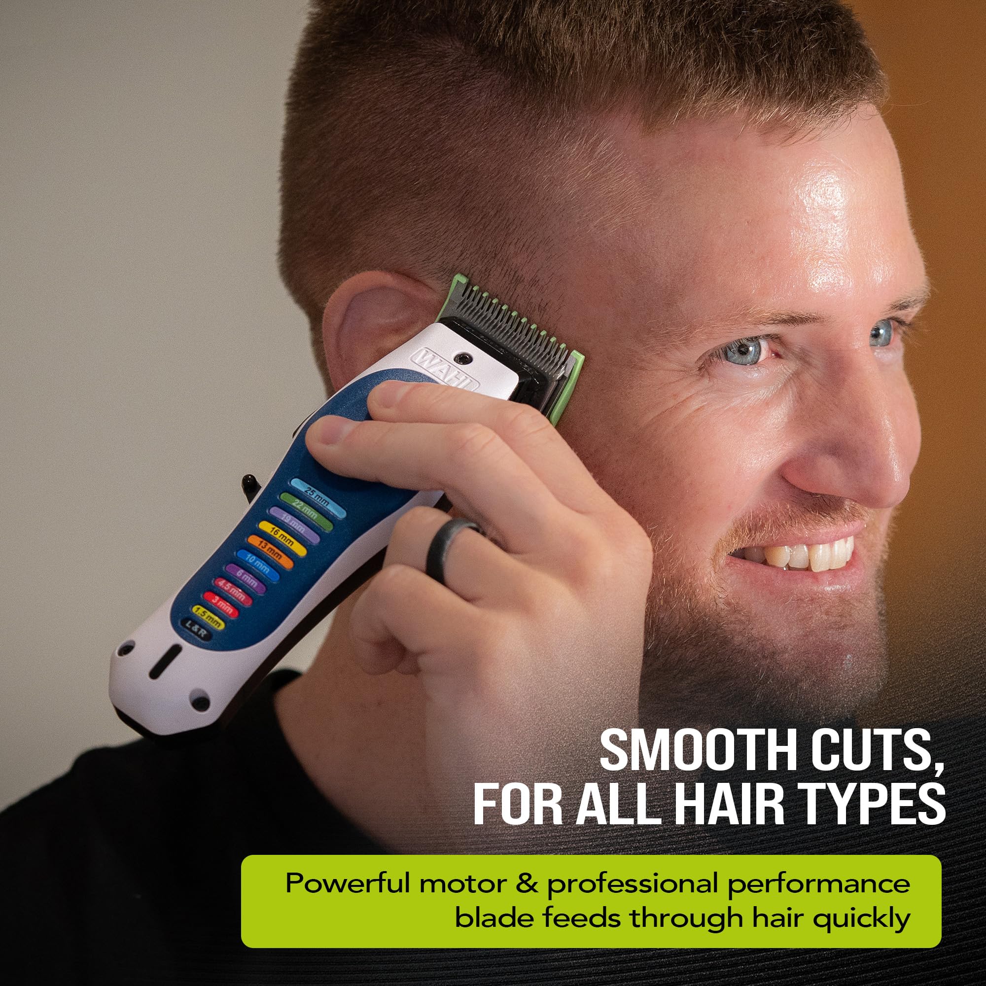 WAHL Color Pro Lithium Combi Kit, Kompletny Zestaw do Strzyżenia Włosów, Dźwignia do Płynnej Regulacji Długości Cięcia, Wydajny Akumulator, Trymer do Pielęgnacji Zarostu, Nożyczki i grzebień