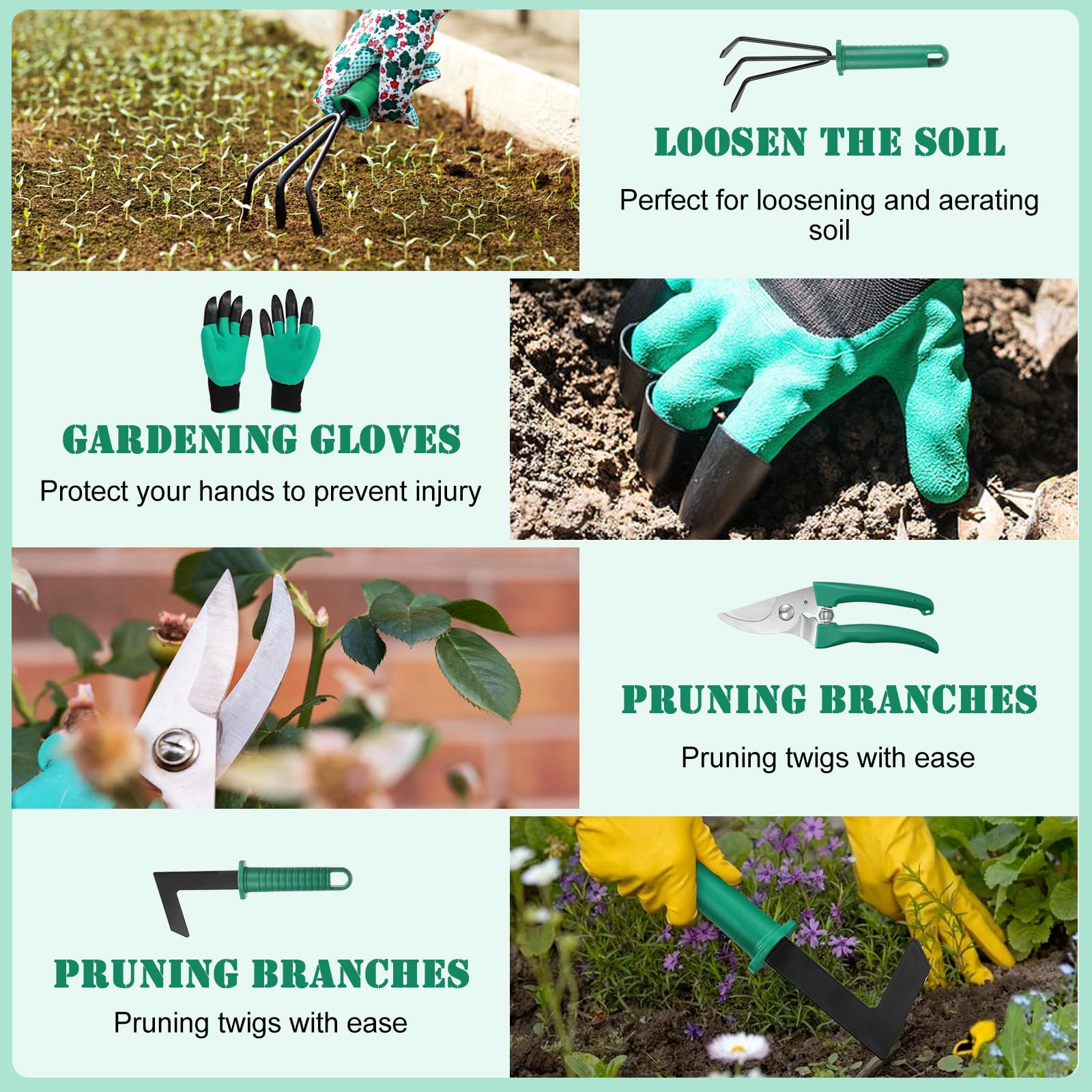 13 Teiliges Gartenwerkzeug Set , Bonsai Werkzeuge zum Graben,Gartenhandschuhe, Pflanzen, Schneiden, Bonsai Starter Werkzeuge Set für Bonsai Einsteiger