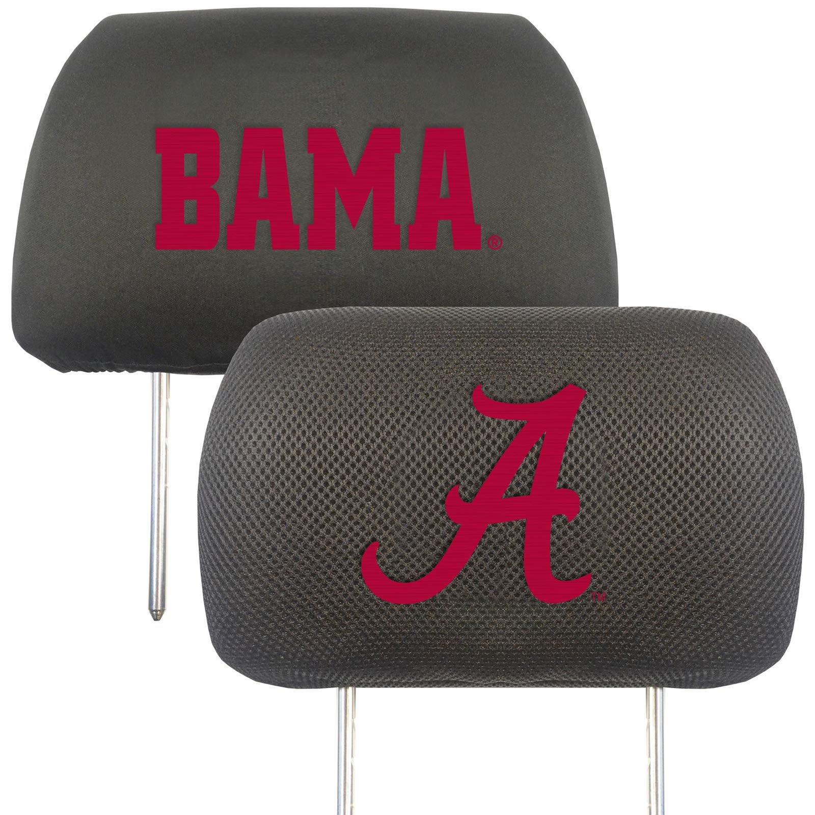 AAC FANMATS NCAA Car Accessories Bundle with Head Rests, Shoulder Pads and Steering Wheel Cover for Alabama Crimson Tide Fans Officially Licensed(5 Items)