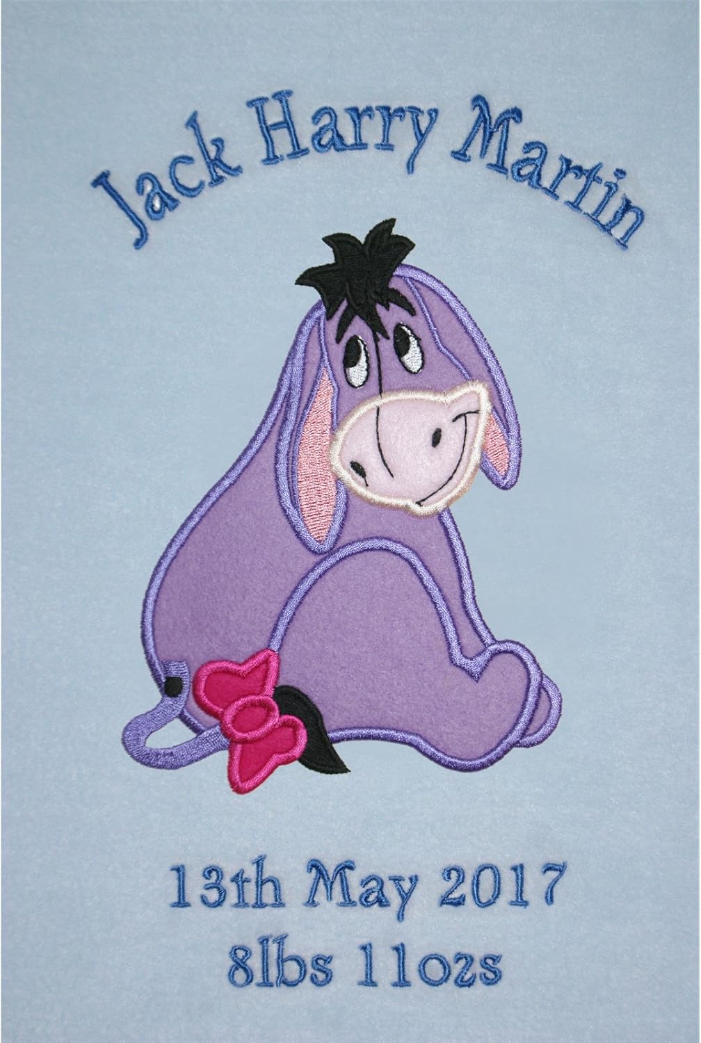 personalised fleece baby blanket