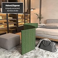 Vista 34 de Red Lantern Pantalla de onda de bambú corta de 4 pies - Blanco