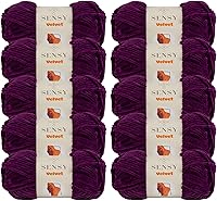 Vista 31 de Sensy - Hilo de terciopelo para ganchillo o manta de bebé, hilo de chenilla, hilo amigurumi, 3.5 onzas, 132 yardas, calibre 5, voluminoso