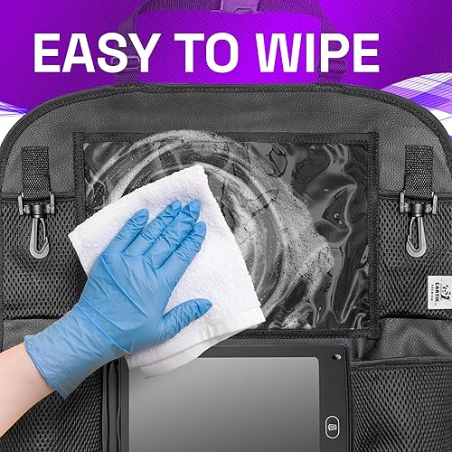 Miniatura 6 de Organizador para asiento trasero de auto con tablet LCD de escritura y dibujo borrable, artículos esenciales para viajes de carretera,