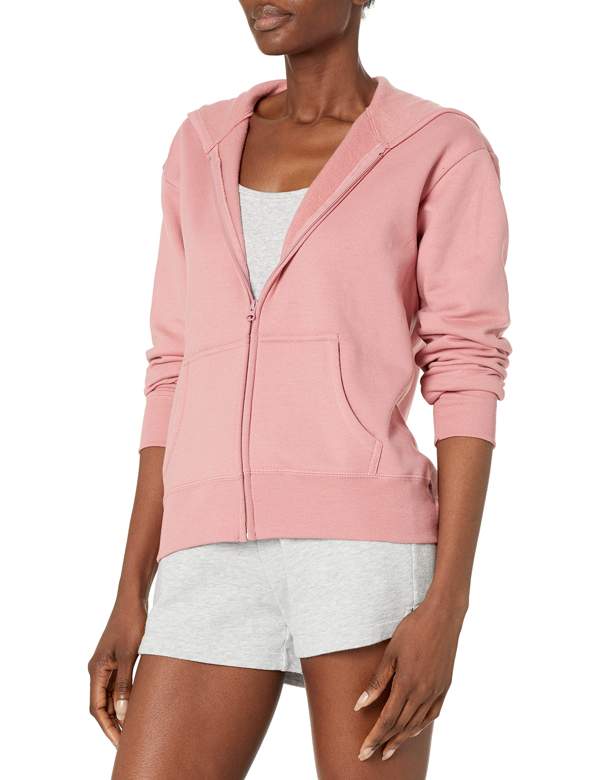 Hanes Womens Ecosmart Full-zip Fleece Hoodie, Midweight Zip-up Hooded Jacket for Women Jacket (pack of 1)