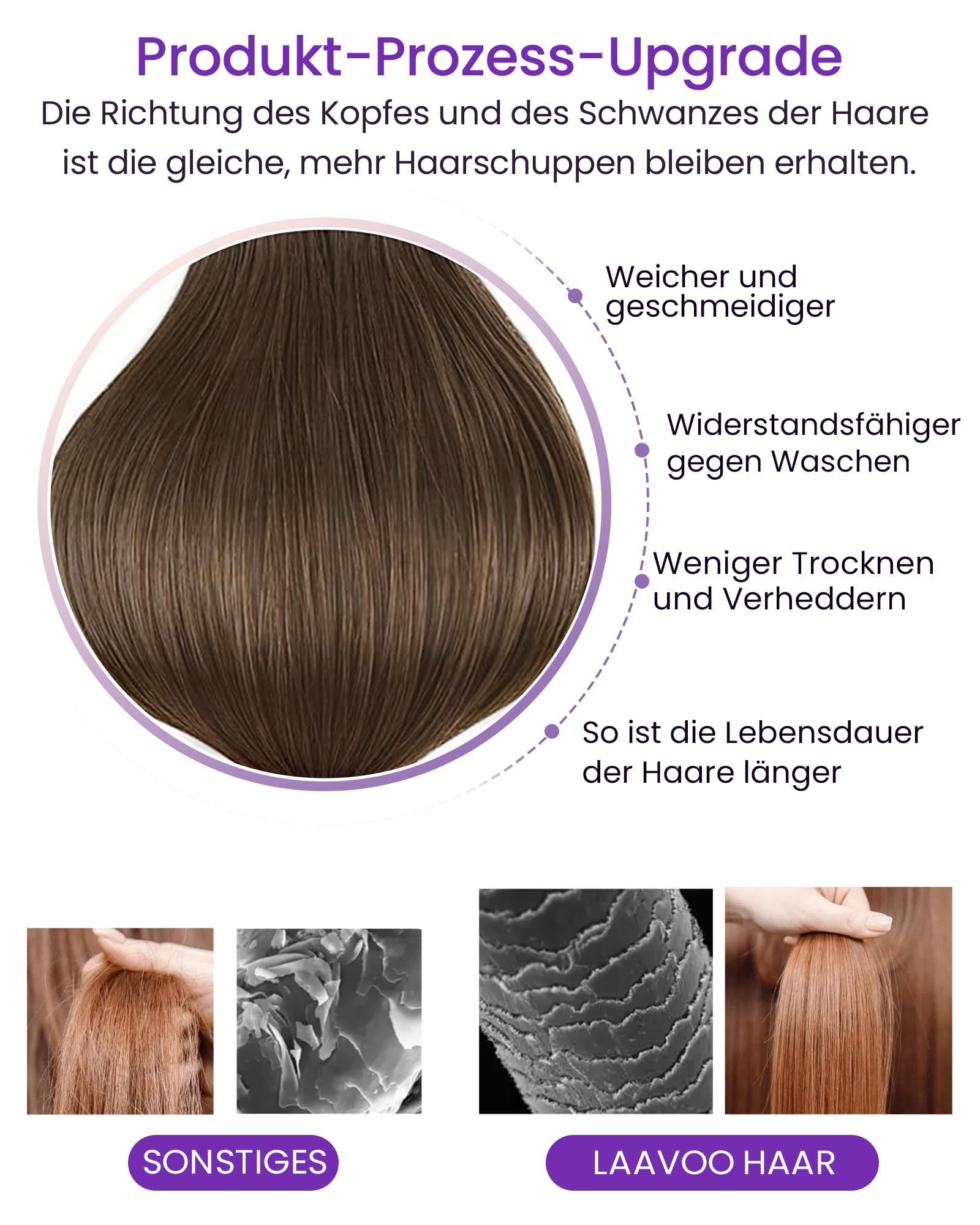 LaaVoo Extensions Echthaar Tape Braun Natürliche Tape in Extensions Dunkelbraun Tape in Extensions Echthaar Remy Menschliches 35cm 50g 20pcs #4
