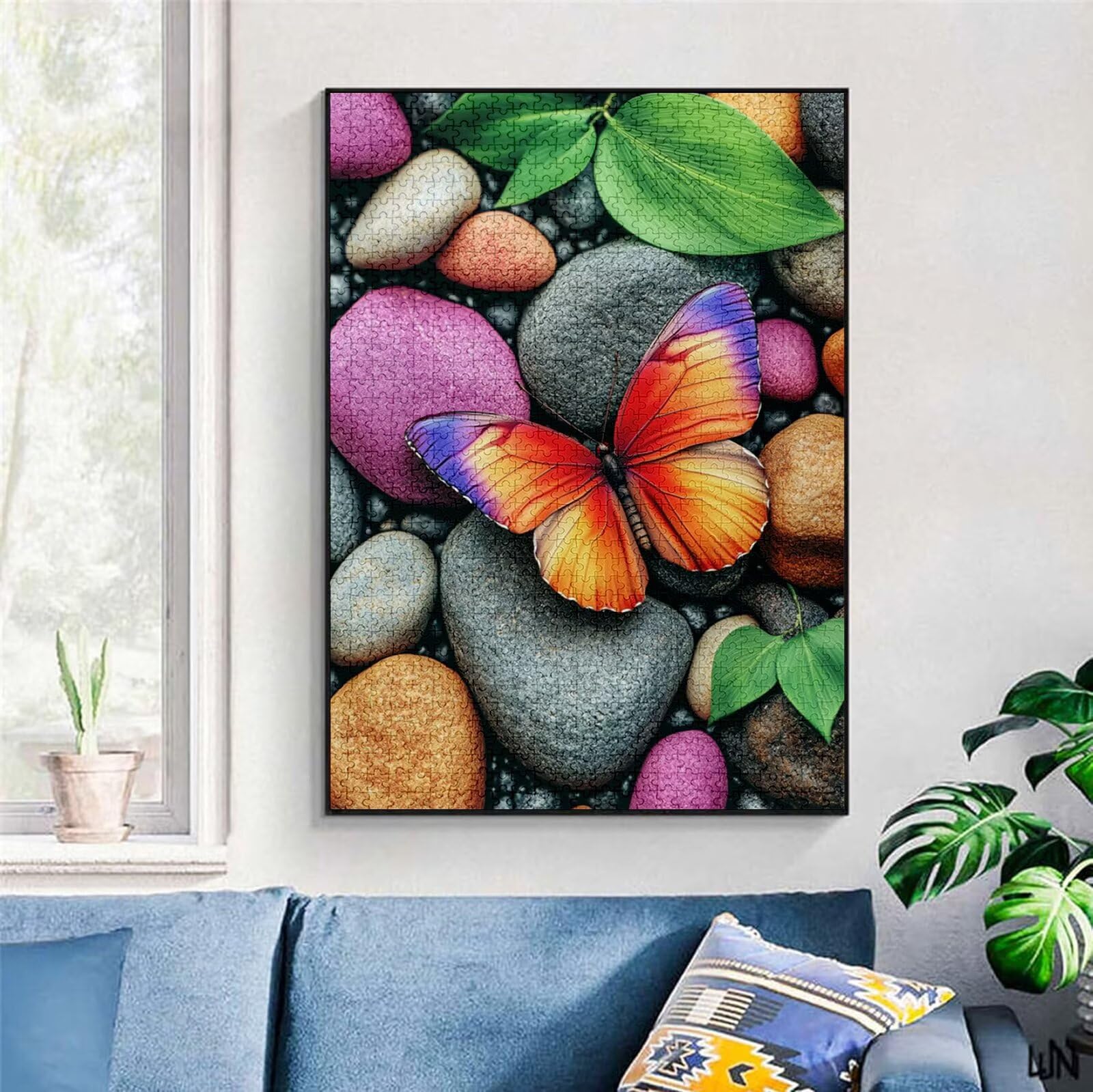 Puzzle 2000 Pezzi, 3 4 5 Anni Puzzle Colore 6 7 8 Anni Giochi Educativi Sostenibili Con Motivi Per Adulti Da Gioco in Legno Di Alta Qualità Jigsaw Farfalla per Gioco Familiare, Regalo Natale H-8726
