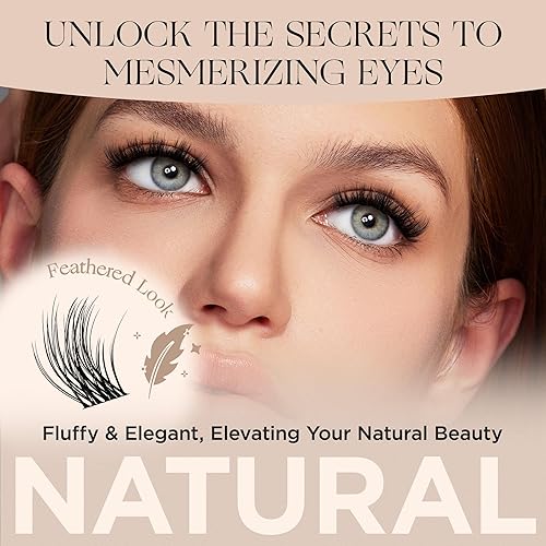 Miniatura 4 de LASHVIEW Kit de extensión de pestañas, kit de pestañas en racimo, 144 racimos de pestañas con unión y sello de pestañas, cepillo de rímel, removedor