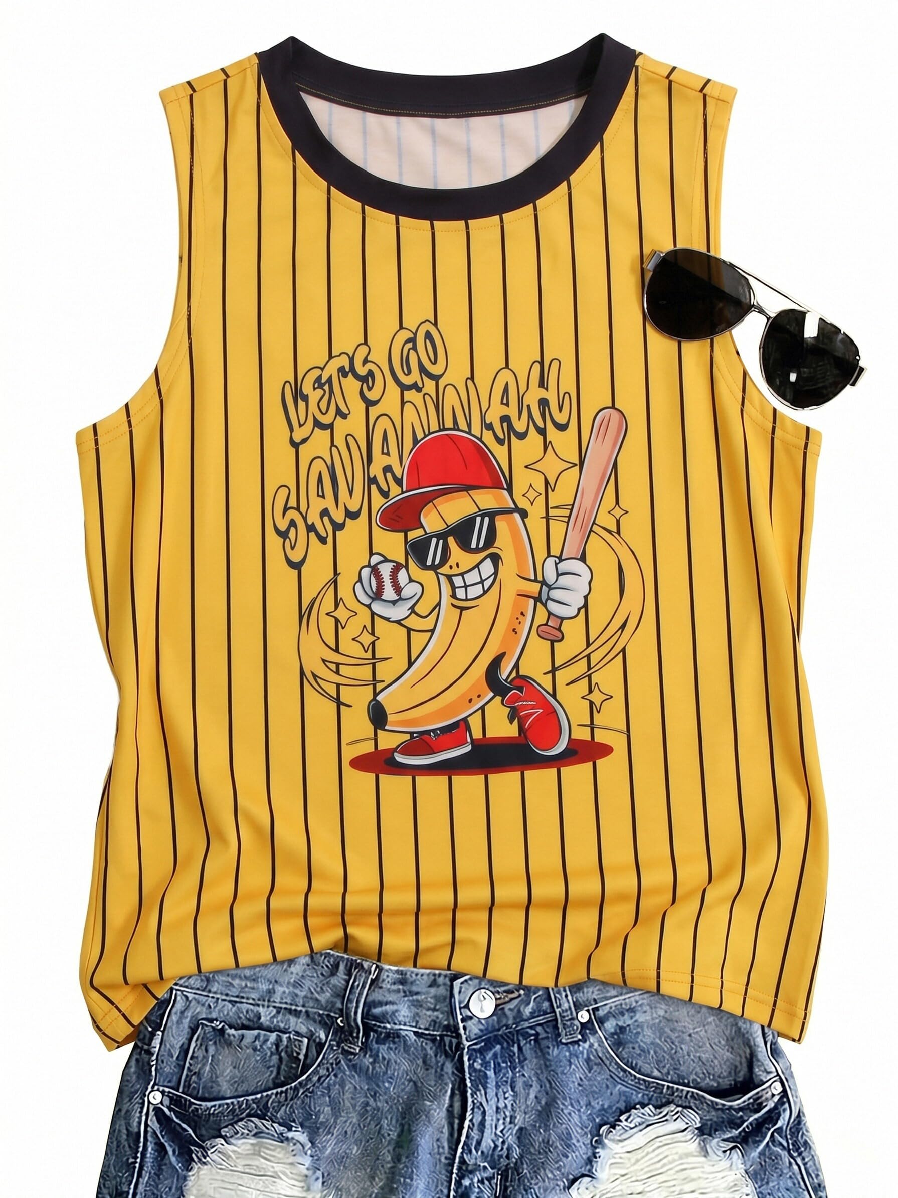 Baseball Tank Tops for Women: Game Day Shirt Graphic Sleeveless Shirts | Breatha...