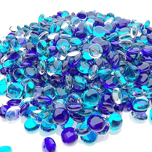 Uniflasy 10 Pounds Fire Pit Glass, 1/2 Inch Reflective Fire