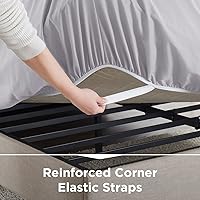 Vista 211 de Empyrean Charcoal Grey Extra Deep Pocket Fitted Sheet Full Size, Hotel Luxury Deep Pocket Full Size Fitted Sheet Only Easily Fits 18 to 24 Inch