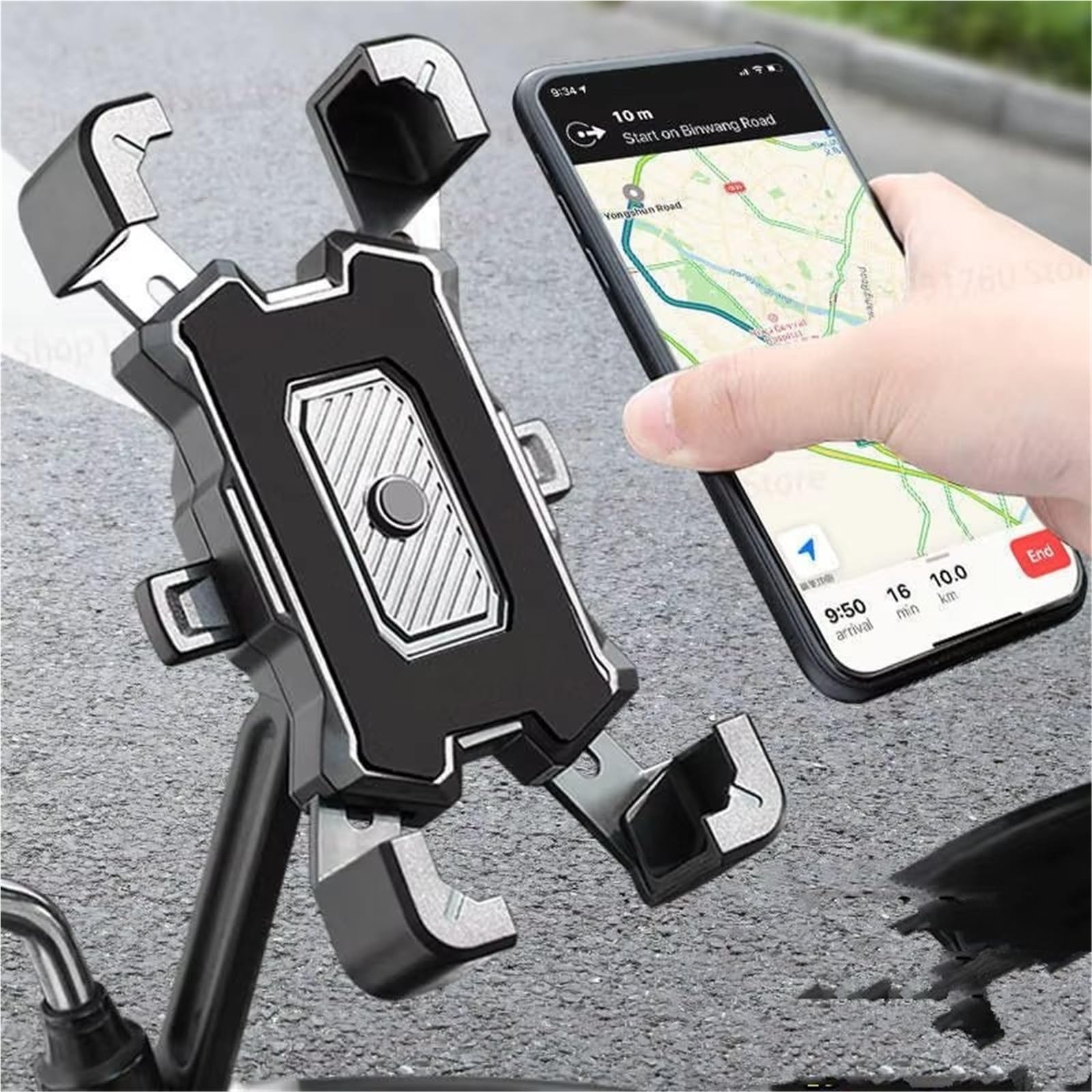 Moto Support Navigation Guidon Téléphone Portable Pour Moto Électrique Support Batterie Navigation Antichoc