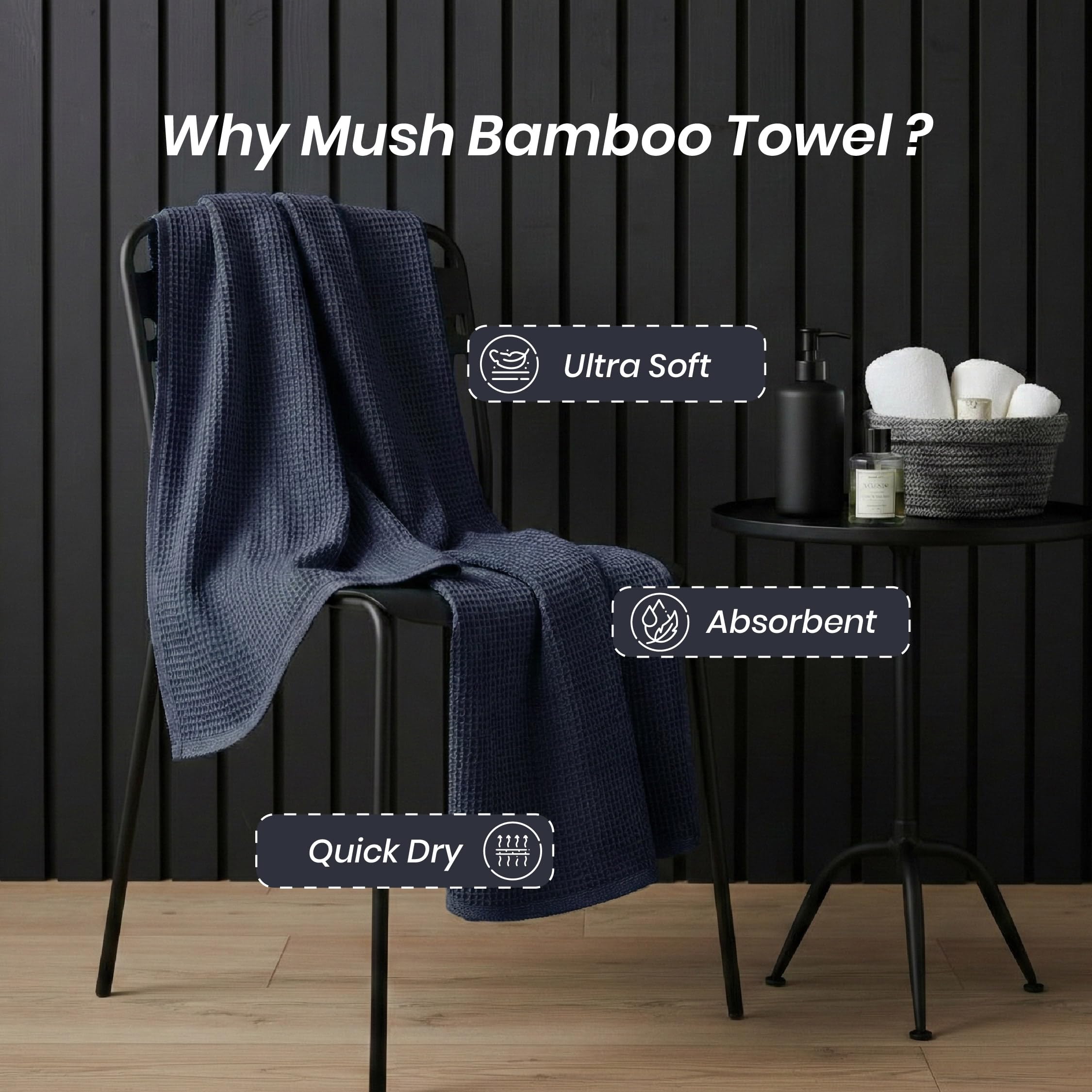 Mush Bamboo Bath Towels - Ultra Soft & Absorbent -3