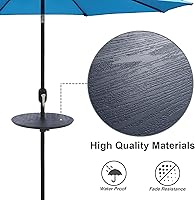 Vista 5 de ABBLE Sombrilla ajustable para todo tipo de clima, para exteriores, de 20 pulgadas, para playa, patio, jardín, piscina, accesorio para sombrilla