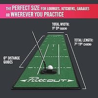 Vista 6 de PuttOUT Alfombrilla de putting mediana: perfecciona tu putting de golf (7.9 pies x 1.6 pies) (verde)