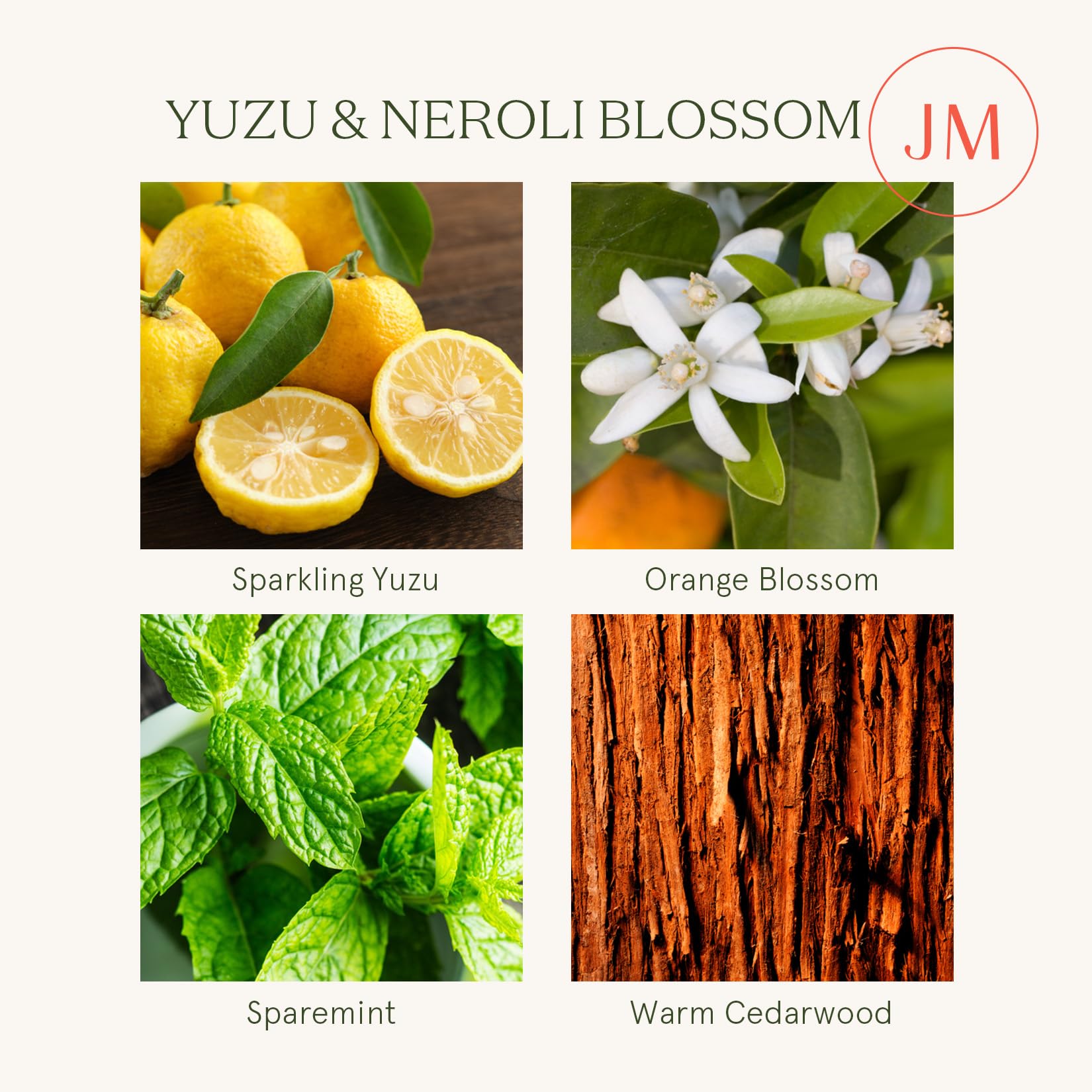 LA JOLIE MUSE Vela cítrica, vela Yuzu & Neroli Blossom, vela perfumada de regalo para mujeres y hombres, velas de soja natural, vela en tarro de lujo de larga duración, 11 onzas