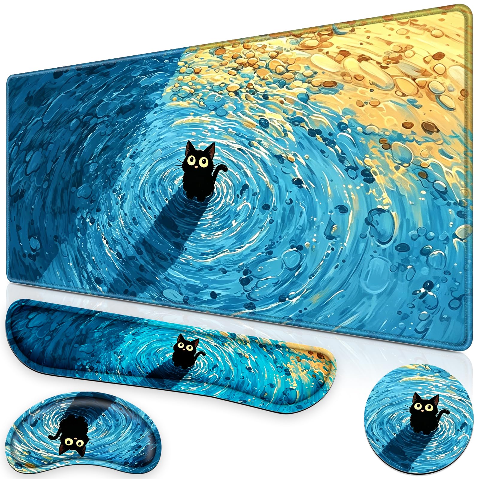 Canjoy Desk Mat with Wrist Rest - Ergonomic Comfort -14
