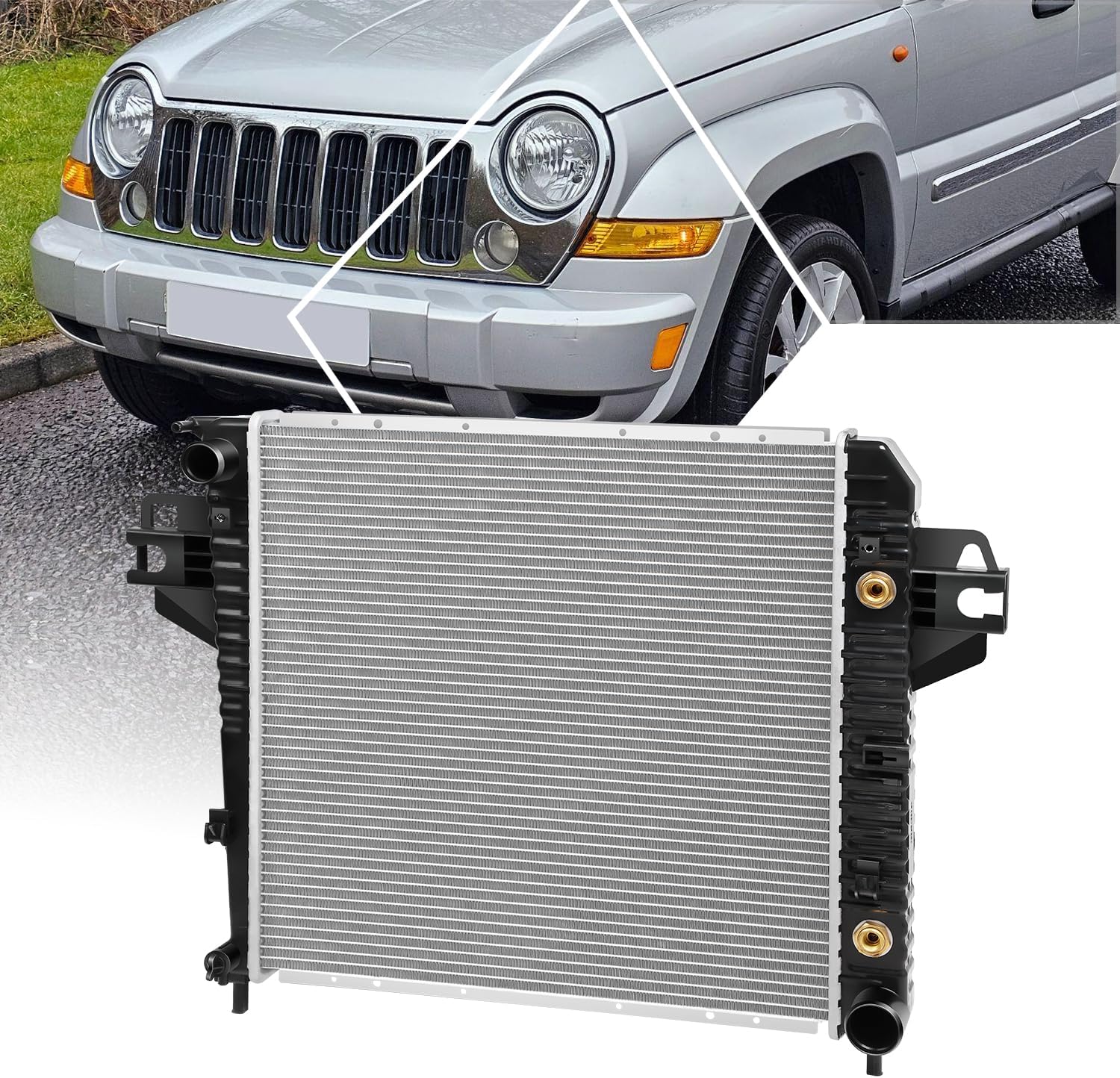 DPI-2481 OE Style Full Aluminum Core Radiator Compatible with 02-06 Jeep Liberty 3.7L