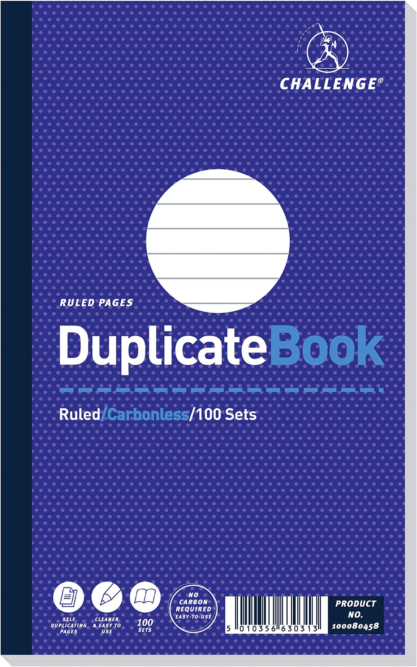 Challenge210 x 130 mm Duplicate Book, Carbonless, 100 Pages, Set of 1