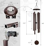 Vanquer Large Wind Chimes for Outside Deep Tone - 48'' Wind Chimes Outdoor Clearance, Deep Tone, Memorial, Sympathy Gift, Garden Patio, Home Décor, Bronze