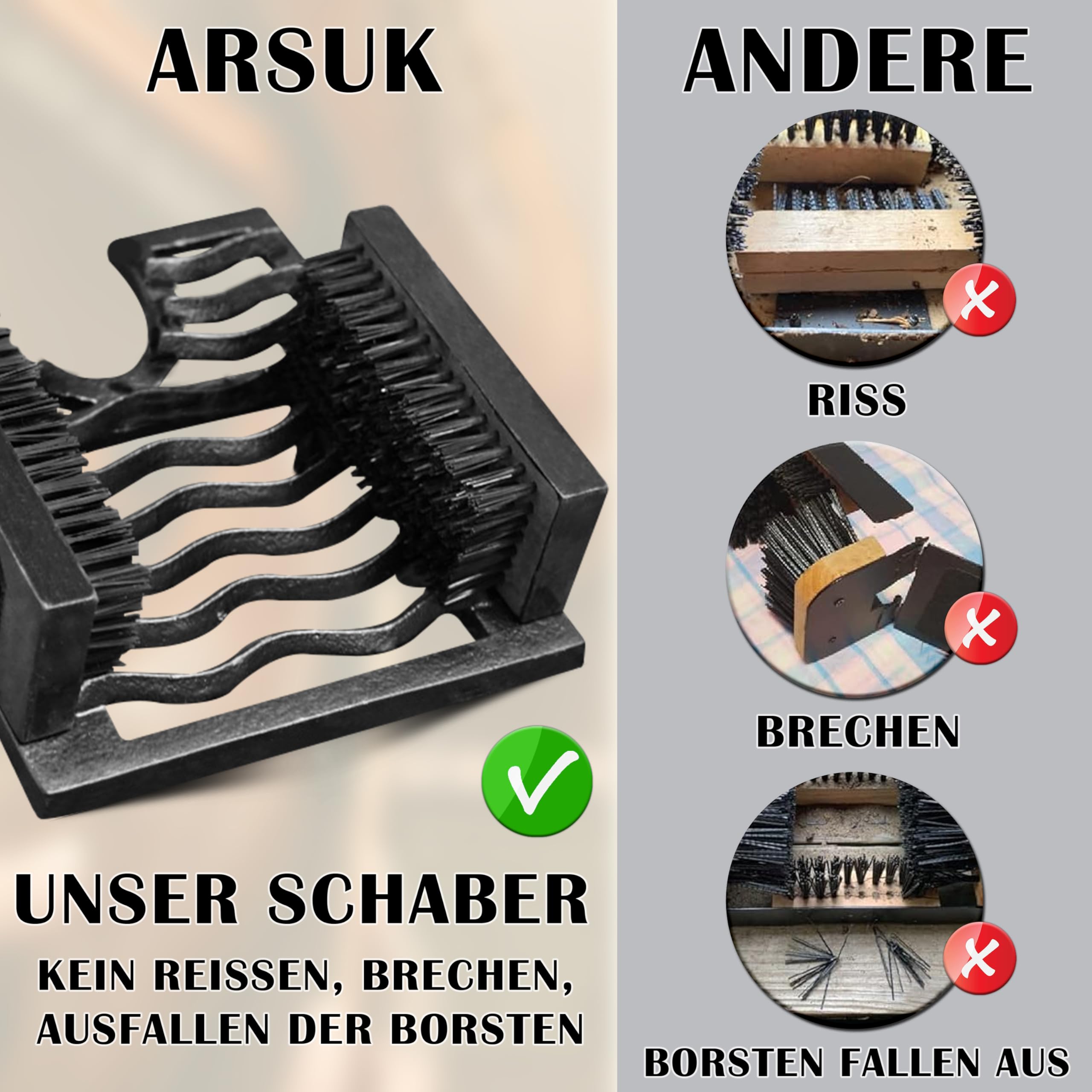 ARSUK Welly Schuhabstreifer, Stiefelknecht, Schuhbürsten, Motiv Schuhzubehör & Pflege Gusseisen Wellington Schuhablage, Hergestellt Aus Metall Schuhabstreifer Gusseisen, Schuhregale & -Schränke