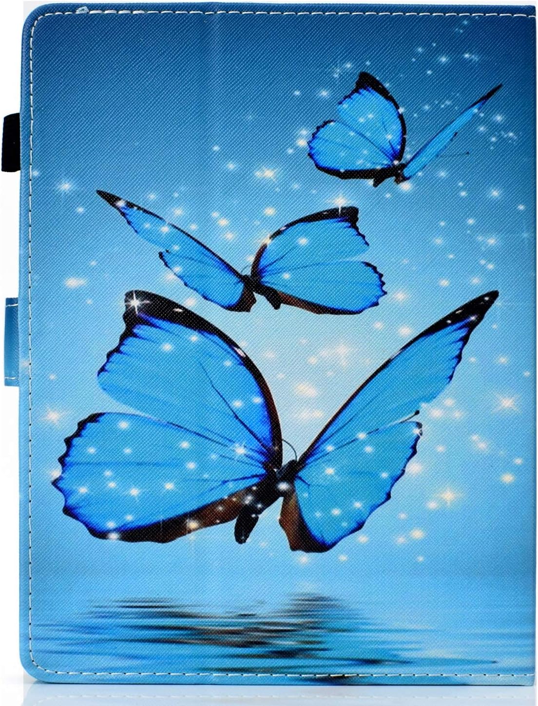 8-inch Tablet Case, Techcircle Pretty Folio Stand Cover with Pencil Holder+Card Slots, Magnetic Protective Case for Lenovo/Samsung Galaxy Tab 8.0 Series, iPad mini 7.9, Fire HD 8, Three Butterflies image 3