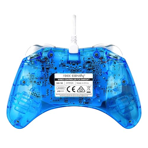 Vista 14 de Rock Candy Wired Gaming Switch Pro Controller - Zelda Breath of the Wild - Blue - Official License Nintendo - OLED Lite Compatible - Compact