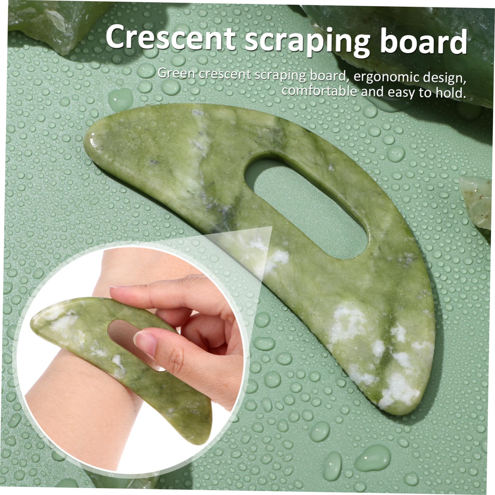 VALICLUD 10 Stück Green Scraping Board Roller Für Gesicht Gesichtsmassagegerät Kratzer Planke Hautpflege-tools Gesichts-augen-massage-tool Nacken Gua Sha Gesichtswerkzeug Gua Sha Jade Xiuyu