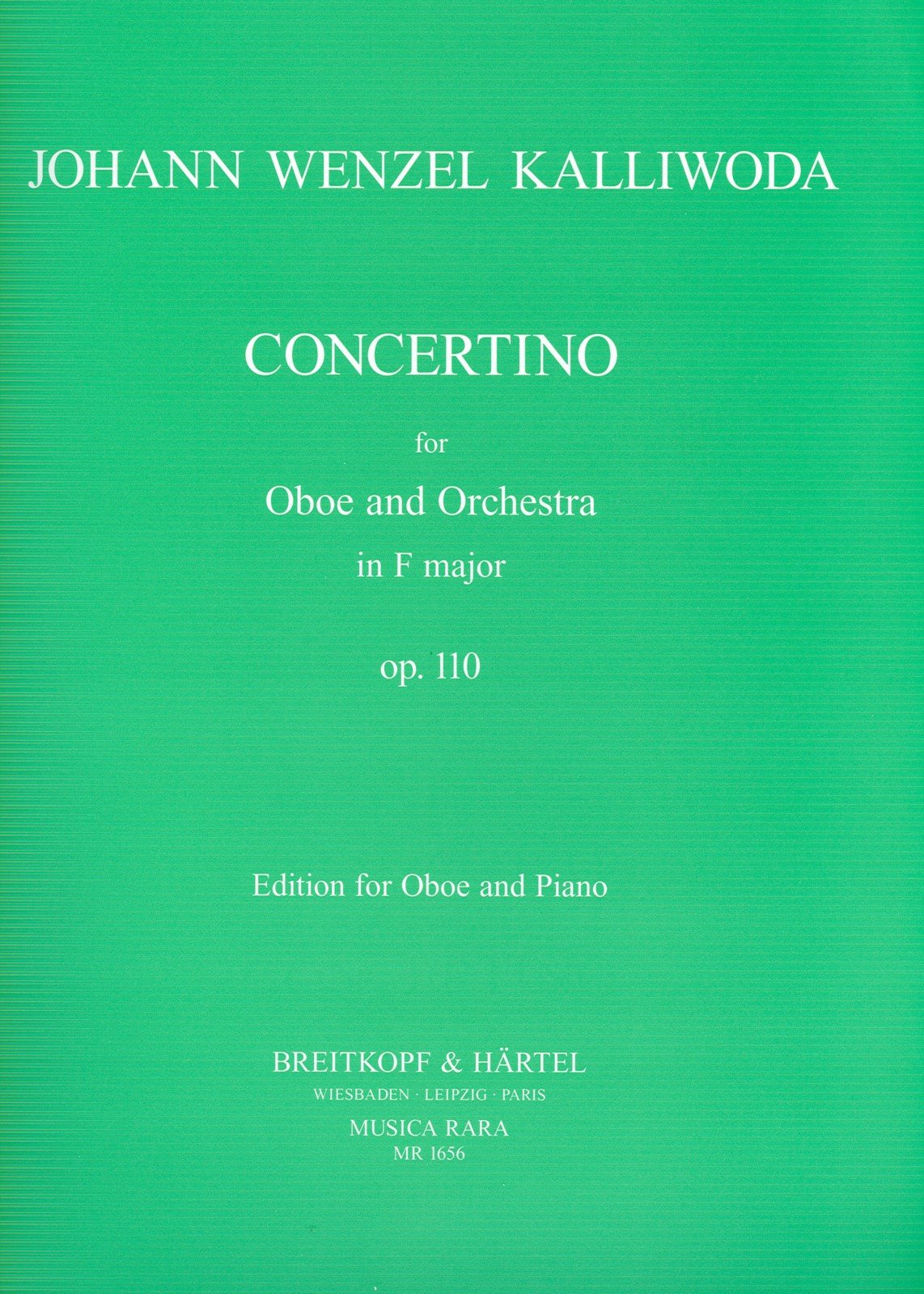 KALLIWODA J.W. - Concertino Op.110 para Oboe y Piano (De Vries)